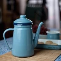 ราคา LazaraSale 1L เคลือบกาน้ำชาวินเทจหลวมใบชาหม้อกาแฟกาต้มน้ำคอห่านกาน้ำชา (7510132539)
