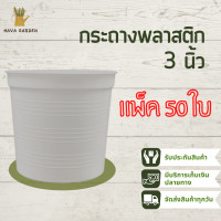 ราคา กระถางปลูกต้นไม้ กระถางพลาสติก กระถางต้นไม้สวยๆ กระบองเพชร 3 นิ้ว สีดำ สีขาว 50 ใบ (18125083907)