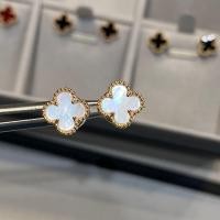 ราคา Sweet Mini Four Leaf Clover Stud Earrings Earstuds with Mother of pearl Malachite Carnelian Onyx Turquoise 18K Gold Plated VGold with 925 Silv (17098877201)