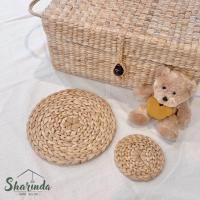 ราคา แผ่นรองจานผักตบชวา ของตกแต่งบ้าน พร๊อพถ่ายรูป Round Water Hyacinth Placemat (11406729098)