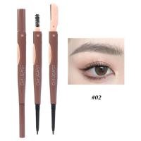 ราคา 3ใน1ดินสอเขียนคิ้วสีน้ำตาลสีม่วงคงทน5สีน้ำตาลกับดินสอและแปรงเขียนคิ้วคิ้วแต่งหน้าที่เล็มขนคิ้ว (19796376631)