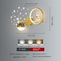 ราคา โคมไฟเชิงเทียน LED ตกแต่งห้องนอนเครื่องฉายรูปดาวโคมไฟติดผนังสำหรับเด็กทันสมัยโคมไฟนอร์ดิกสำหรับห้องเด็ก (20575534862)