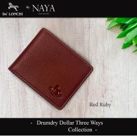 ราคา กระเป๋าสตางค์หนังวัวแท้ DeLonchi Drumdry Dollar Three Ways Collection by NAYA กระเป๋าสตางค์ใบสั้น มีสามช่องใส่เงิน (16424491147)