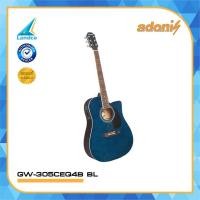 ราคา ADONIS กีตาร์ โปร่ง 14 ข้อ Guitar Acoustic 14F41 GW 305CEQ4B BL แถมกระเป๋ากีต้าร์ ปิ๊กกีต้าร์ (12468621)