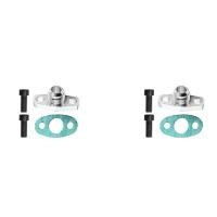 ราคา AN10 Turbo Oil Return Drain Flange Adapter Kit for Garrett GT28 GT30 GT35 T25 with M8X1 25mm Bolts Silver (20761787287)