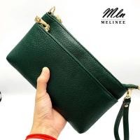 ราคา Melinee bags กระเป๋าสะพายข้าง กระเป๋าคล้องมือ รุ่นCarole มีสองซิป มีทั้งสายคล้องมือและสายสะพายยาว (7857962980)