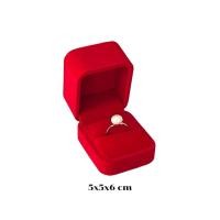 ราคา กล่องใส่แหวนกล่องกำมะหยี่ใส่เครื่องประดับกล่องเก็บแหวนกล่องแหวนทรงสูงสีแดง (19501443482)