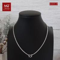 ราคา MT สร้อยคอเงินแท้ ลายห่วงคู่ งานไทย หนา 2 5 มม ยาว 14 16 18 20 22 24 นิ้ว 925 Sterling Silver Double Cable Chain sc415 MT Jewelry มณีธารา (10396775416)