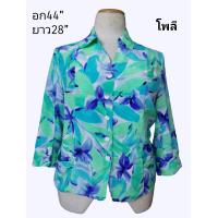 ราคา เสื้อลายดอก เสื้อสาวอวบมือสอง เสื้อลายดอก ระบุไซส์ตามรูป (20597728577)
