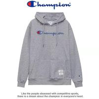 ราคา Champion เสื้อกันหนาวแขนยาวมีฮู้ดปักลายโลโก้ทรงหลวมสําหรับผู้ชายและผู้หญิง (13903729101)