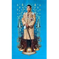 ราคา ผ้่ากำมะหยี่พิมพ์ ร 5 ร 9 ร 10 ของบูชา มงคล ผ้ากำมะหยีอย่างดีแต่งเกร็ดเพชรวิบวับ สำหรับนำไปใส่กรอบรูป ขนาดภาพ 16x27 นิ้ว (404301659)