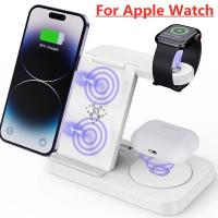 ราคา แท่นชาร์จไร้สายแบบ4 in 1สำหรับ iPhone 15 14 13 12 S23 Samsung S22อัลตร้าโน๊ต Galaxy Watch แท่นชาร์จเร็วพับเก็บได้ (21170852939)