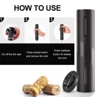 ราคา Electric Wine bottle openers foil cutter automatic corkscrew with USB charging cable kitchen bar can opener 4 in 1 wine bottle openers electric bottle openers automatic openers (20783130675)
