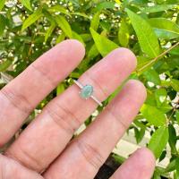 ราคา แหวนหยกแท้100 หยก5 7mm แหวนหยกพม่า เงินแท้925 ฝั่งเพชรสวิตส์ CZ แหวนเงินแท้ ชุบเคลือบทองคำขาว (21072389794)