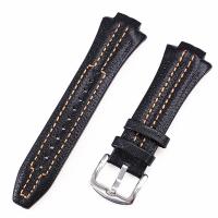 ราคา สำหรับ Seiko Sportura SNL029P2 SNL021P1 SNL595P2 SNL017P1หนังสายนาฬิกาผู้ชายสายนาฬิกาข้อมือสร้อยข้อมือเข็มขัด27mmx15Convex ปาก (20025328106)