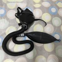 ราคา Womens All Inclusive Fetish Gas Breathing Mask Bag Set Latex Seal Up Accessory Mens Cosplay Mask Black Novel Choking Headgear (20294190426)