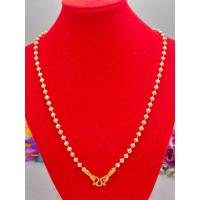 ราคา สร้อยคอเม็ดขาวล้วน สร้อย3มิติ ลายเม็ดมะยม (20227659600)