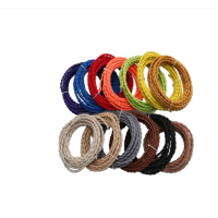 ราคา 5เมตร แพ็ค2แกนสายไฟฟ้าทอแบบวินเทจสายเคเบิลไฟเบอร์ทอ0 75มม 2สายสายเคเบิลสิ่งทอโคมไฟระย้าสายไฟ Edison (18782683055)