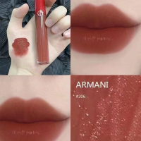 ราคา Giorgio Armani Matte Lip Glaze หลอดสีแดง 405 Tomato Red Moisturizing Velvet ลิปสติกติดทนนาน Armani 200 206 (20483662434)