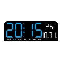ราคา นาฬิกาแขวนผนังดิจิตอลอัจฉริยะนาฬิกาปลุกบอกอุณหภูมิ LED จับเวลานับถอยหลังวันที่สัปดาห์แสงอัตโนมัตินาฬิกาตั้งโต๊ะ2ชุดปลุก12 24ชั่วโมง (21264683943)