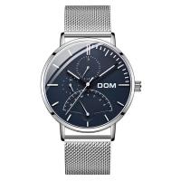 ราคา DOM Men Watches Luxury nd Multi Function Mens Sport Quartz Watch Waterproof Leather Black Wrist Watch Men Clock M 511D 7M (20627297248)