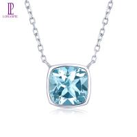 ราคา Lohaspie Jewelry Genuine 2 7 Carats Genuine Sterling Silver S925 Necklace Natural Sky Blue Topaz Gemstone Women Top Quality Jewelry Style (19802948345)