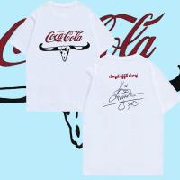 ราคา ดื่มโคคาโคล่าคาราบาวเสื้อยืดสีขาว Coca Cola X Carabao T shirt (20706507251)