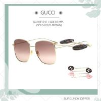 ราคา แว่นกันแดด GUCCI รุ่น GG1031S 011 sz 59 Gold Gold Brown (18294190833)