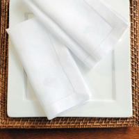 ราคา 6ชิ้นสีขาว Hemstitch ผ้ากันเปื้อนค็อกเทลผ้าเช็ดปากสำหรับงานแต่งงานลูกไม้ผ้าเช็ดปากตารางผ้าผ้าลินินผ้าฝ้ายผ้าเช็ดปาก (21171018814)