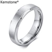 ราคา Kemstone แหวนแฟชั่นสำหรับผู้ชายเคลือบเงินสีดำขนาด5มม แหวนทังสเตนขนาด6ถึง12 (16890029477)