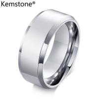 ราคา Kemstone แฟชั่น 8 มม สแตนเลสแหวนสีดำมันวาวง่ายสำหรับผู้ชาย (16247175404)
