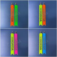 ราคา ราคาต่อชิ้น 1ชิ้น มี2สี ริบบิ้นห้อยท้ายรถ ป้ายห้อยท้ายรถ สะท้อนแสง มีหลายรุ่น (17827321280)