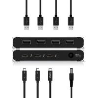 ราคา CalDigit Thunderbolt 4 Element Hub Universal Multi Port Hub 4X Thunderbolt 4 USB4 Ports 4X USB 3 2 Gen2 10Gb s Ports Single display up to 8K or Dual 4K 60Hz Displays 60W Charging with 0 8m Cable (1527