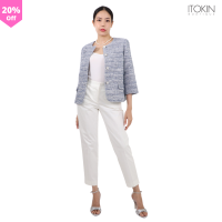 ราคา ITOKIN เสื้อเบลเซอร์ครอปผ้าทวีต W5J016 (20691687775)