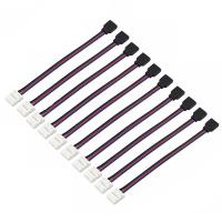 ราคา 10ชิ้น15เซนติเมตร4ขา5050 3528นำ RGB สายพ่วงต่อเคเบิลลวดคลิปแถบไฟ LED (19638511914)