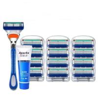 ราคา พร้อมส่ง ด้ามมีดโกน มีดโกนตราขนนก Feather มีดโกน มีดโกนหนวด แบบ 5 ใบมีด พร้อมใบมีดโกน12 ชุด แข็งแรง ทนทาน ไม่ต้องกลัวบาด (20238716298)