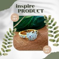 ราคา Inspire Jewelry แหวนพลอย เพชรcz jewelry แหวนหน้าแมวฝังเพชรสวยงามมาก (343991345)