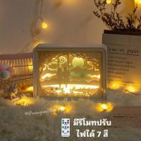 ราคา โคมไฟ พิมพ์ลาย3มิติ มีไฟ ปรับสีได้ มีลายหลายแบบ กรอบรูป3มิติ อุปกรณ์ตกแต่ง โคมไฟแกะสลัก โคมไฟตั้งโต๊ะ (17148874055)