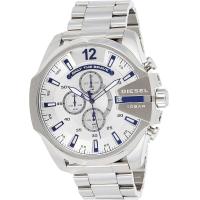 ราคา Diesel Mens Mega Chief Stainless Steel Quartz Watch with Stainless Steel Strap Silver 12 Model DZ4477 (20363959410)