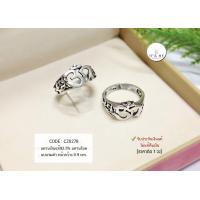ราคา แหวนเงินแท้92 5 แหวนโอม รมดำ ฉลุลาย หน้ากว้าง 9 มิล หญิงหรือชายก็เหมาะค่ะ size 5 14 เรือนเงินแท้ ราคาต่อวงคะ (14706256285)
