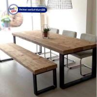 ราคา ม้านั่งยาว สไตล์โมเดิร์นลอฟท์ ผลิตจากไม้สนนอกแท้ ทนปลวก ทนมอดทนชื้น ทำสีย้อมไม้ ขาเหล็ก ทำสีฝุ่นอบ กันลอก สินค้าเฉพาะม้านั่ง สินค้าโรงงานผลิตขายเอง (15699719014)