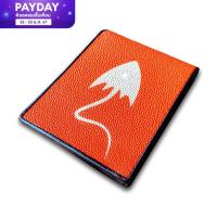 ราคา เสริมสิริมงคลให้กับชีวิตกับ กระเป๋าหนังแท้ Stingray Wallet กระเป๋าหนังปลากระเบน กระเป๋าสตางค์ สีส้ม (17277366689)