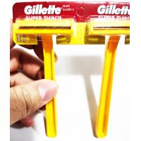 ราคา มีดโกนหนวด Gillette ยิลเลตต์ Super Thin ด้าม มีดโกนหนวด ที่โกนหนวด ยิลเลต Gillette Razor Blade 2 pcs (17566181161)