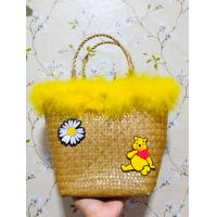 ราคา กระเป๋าสานกระจูดลายหมีพูน่ารัก ขนาด 6 8 นิ้ว งานจริงน่ารักมาก (16929932071)