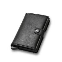 ราคา คาร์บอนไฟเบอร์กระเป๋าใส่บัตรเครดิตกระเป๋าสตางค์ Rfid สมาร์ทโลหะบาง Pop Up Minimalist กระเป๋าสตางค์สีดำขนาดเล็กกระเป๋าโลหะ Vallet (21170418473)