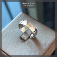 ราคา RG562 แหวนเงินแท้ 92 5 วงเกลี้ยง หนา 6 มิล ชุบทองคำขาวโรเดียม Gray Gold Jewelry (21271716969)