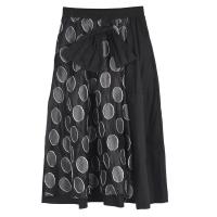 ราคา XITAO Skirt Asymmetric Dot Patchwork Skirt (19868720592)