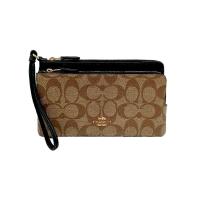 ราคา Coach outlet ของเเท้ กระเป๋าสตางค์คล้องมือใหญ่ 2 ซิป COACH DOUBLE ZIP WALLET คล้องมือใหญ่ 2 ซิป (19775321752)