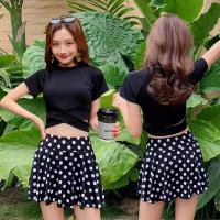 ราคา ชุดว่ายน้ำผู้หญิง ชุดว่ายน้ําเอวสูง มีบราฟองน้ำ ฤดูร้อน ชุดว่ายน้ํากางเกงกระโปรง 0061 (18375328793)