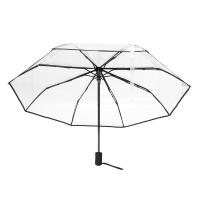 ราคา Transparent Umbrella Automatic Umbrella Rain Women Men Sun Rain Auto Umbrella Compact Folding Windproof Style Clear umbrella (15879425016)